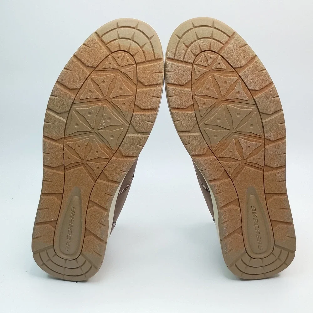 Skechers Swift Fit Hands Free Slip-ins Men Size 8.5 Brown Synthetic Leather